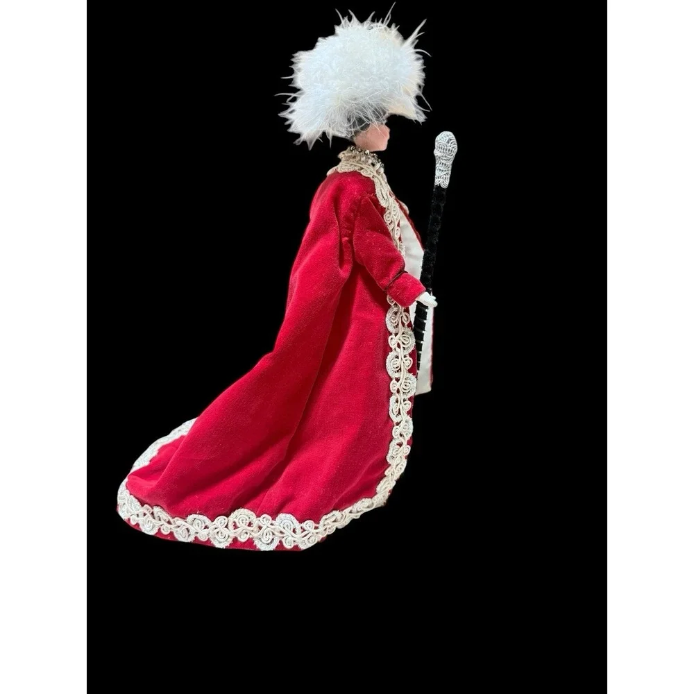 Vtg Barbie Clone Scarlet‎ O'hara In Red Velvet Curtain Dress & Beaded Gown